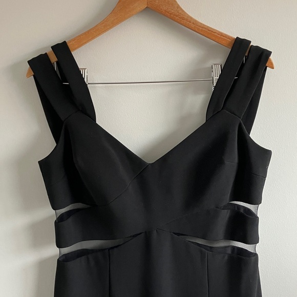 JS Collections Black Gown size 14 black maxi dress prom wedding evening - Picture 3 of 9